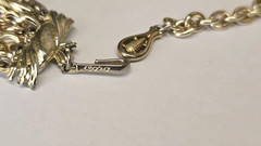 Vintage Coro Signed Multi Row Lightweight Chunky Chain Necklace Gold Tone