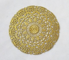 20pcs Round Brass Stamping 56.5mm Filigree Findings Wholesale Supplies