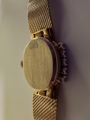 Vintage Gruen Precision 14K Gold Case 10 Diamonds Ladies Wristwatch