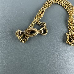 Vintage Eagle Pendant Necklace Gold Tone Figural Bird Signed 18″ Chain Box Clasp