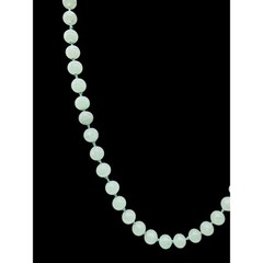 Vintage Les Bernard Signed Jade Bead Necklace Hand Knotted Barrel Clasp 34″