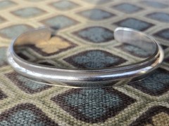 Vintage IC Sterling Silver Hand Wrought Cuff Bracelet Attributed James Curtis
