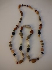 Vintage Gemstone Necklaces 18″ Two Total