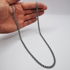 Vintage 925 Sterling Silver Chain Necklace Bracelet Signed 28.28g 23.4in 0.24in