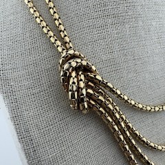 Antique Art Deco 12k Yellow Gold Filled Snake Chain Choker Necklace Bigney 1930s