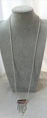 Brutalist Modernist chunky Mirror abstract chain 1990s Necklace Metal Jewelry