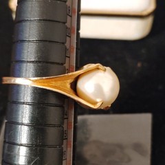 10k GF Clark And Coombs Pearl Ring Size 6.5