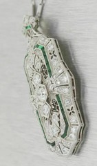2.9Ct Art Deco Style Lab Created Diamond Anniversary Wedding 925 Silver Pendant