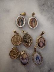 Vintage Religious Pendant Lot Stainless Steel Waterproof Antique