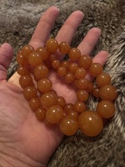 Natural Baltic Amber Butterscotch 70 Grams Graduated Beads Necklace 30” Tested