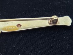 Sterling Silver (Top Only) Vintage Art Nouveau Bar Brooch Pin 4″
