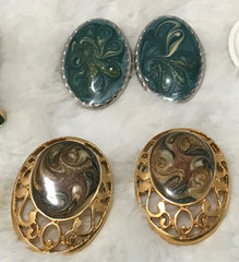 Vintage To Now Pierced Earrings Lot of 12 Colorful Fun Boho Mixed Variety