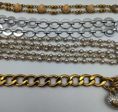 4 Gold Silver Tone Coro Sperry’s Perky Juicy Couture Goldette Pearl Bracelet Lot