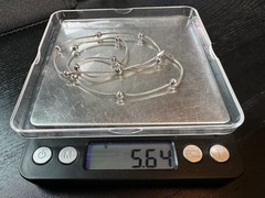 5.64g Vintage Sterling Silver 925 Beaded Snake Station Chain Necklace 18 in M