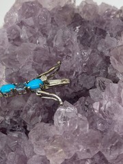 Sterling Silver Turquoise & Blue Topaz Tennis Bracelet