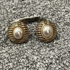 Vintage Lanvin Germany Fashion Jewelry Clip On Earrings Faux Pearl New