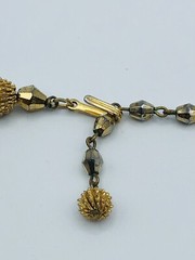 Alfred Philippe Crown Trifari ELECTRA Choker Necklace & Earrings Gold Trifarium