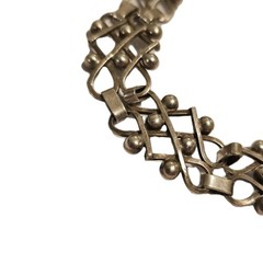 Dated 1957 .830 Silver Signed Erik Svane Swedish Art Deco Bracelet 7.5in #S56/08
