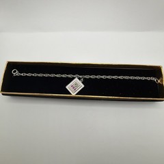 Vintage Gold Filled General Motors Anniversary Service Award Ruby Stone Bracelet