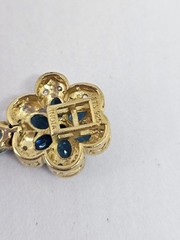 Vintage Gemstone Blue Topaz 925 Bracelet Chuck Clemency