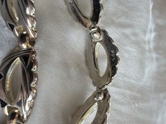 Vintage 925 Sterling Silver Scalloped Open-Link Bracelet
