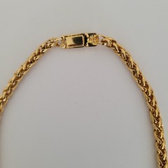 Vintage Mario Valentino Gold Plated Chain Necklace 15 Inch Thick Chocker
