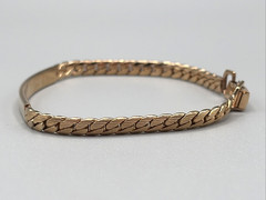Vintage Avon Gold Tone ID Bracelet 7” Blank Engravable Bar Curb Chain