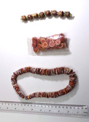 Stone Bead Strands Mixed Shapes Graduated Wafers AH40