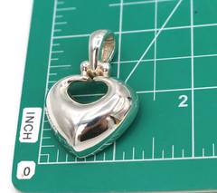 Vintage Espo Sig Solid Sterling Magnet Hinge Clasp Heart Pendant 15.62g