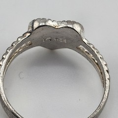 Vintage Sterling Silver 925 Heart Ring Size 8.25 “Love Is A Treasure”
