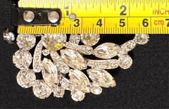 Vintage Eisenberg Ice Brooch Clear Sparkling Rhinestones