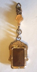 Victorian Style Pendant Fob Carnelian Onyx Estate Jewelry