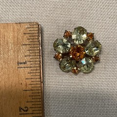 Lot Of 3 Vintage Brooch Pins All Prong Set Rhinestones 1 Signed Austria Flowers