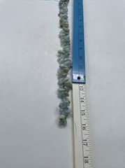 Vintage Marbled Blue Aquamarine Stones For Crafting 16” 124g