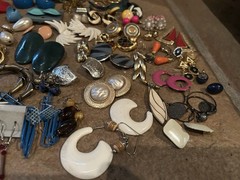 60 Pairs Vintage Earring Lot 1980s 1990s Pierced