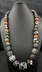 Beautiful Vintage Multicolour Beautiful African Glass Beads Necklace