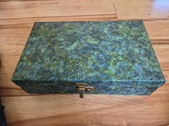 Vtg Jewelry Box With VTG- Now Costume Necklaces, Earings, Brooches, Pins, Etc.