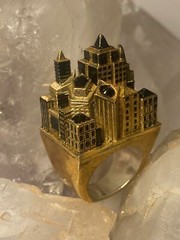 City Scape size 11.25 ring buildings architectural band