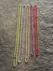 Lot of 8 Vintage to Modern Faux Pearl Necklaces Various Colors, Sizes, Lengths