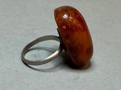 Natural OLD Antique BUTTERSCOTCH Baltic Amber Stone Ring 6,5 gr
