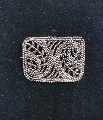 Antique Vintage 19th Century French Cut Steel Brooch Pin Art Deco