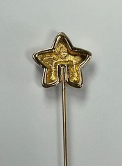 Bundle of 4 Lapel Stick Pins 1/20 12K GF Gold Tone Faux Stones Accessory Jewelry