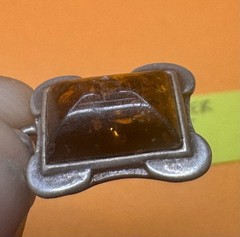 ANTIQUE VINTAGE BALTIC AMBER STERLING SILVER 925 PENDANT UNIQUE!! SEE PICS!