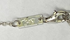 Vintage Sterling Silver Love Joy Branch Necklace 16” 3.51g