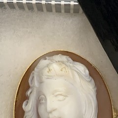 14k Gold Handcrafted Masaniello Vintage Cameo Brooch 1.5”H, 1.1”W, 9.6 Grams