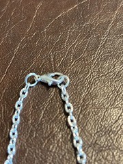 Vintage, Metal Ship Game Piece, Suspended in Resin, on a Silver Plated Chain.WOW