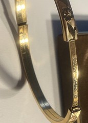 VTG Marathon 12k Gold Filled Floral Bangle Bracelet Princess Mara Box Paperwork