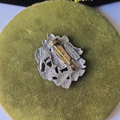 Vintage 1998 Birds And Blooms Pewter Butterfly Brooch Pin