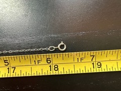 0.68g Vintage Sterling Silver 925 Oval Link Chain Necklace 18 in M