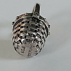 Brown County Baskets Apple Basket Mini Charm Sterling Silver